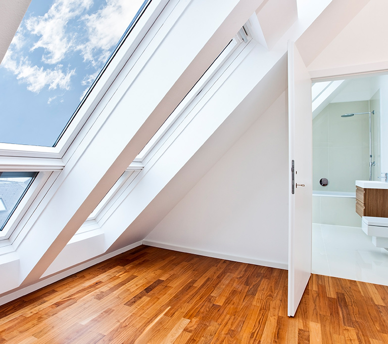 Ensuite with skylight